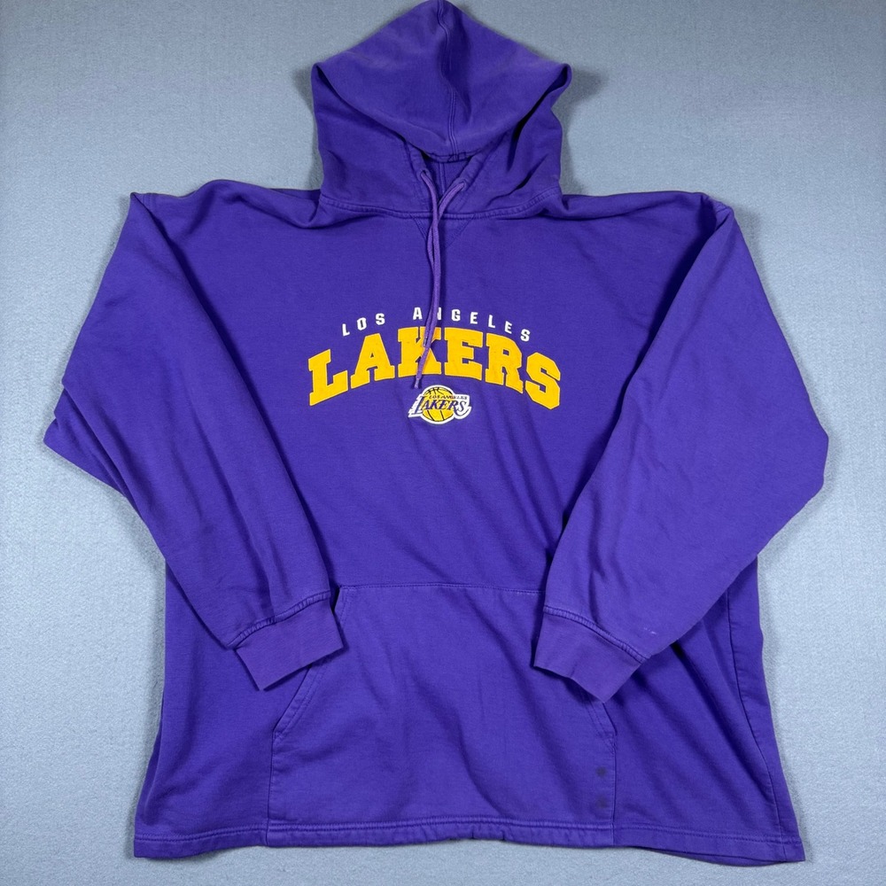 NBA Los Angeles Lakers Hoodie Purple Pullover Sweatshirt Mens XL Basketball